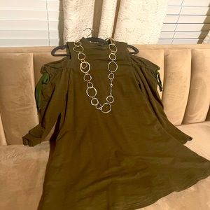 Flowy cold shoulder tunic